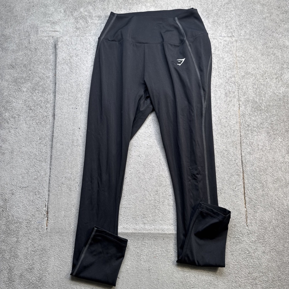 Gymshark‎ Black High Rise Leggings Women's Small Compression Gym Lounge
